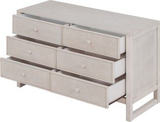 IGEMAN Retro Design Rattan Wood Drawer Dresser Bar Cabinet Side Cabinet Storge Cabinet
