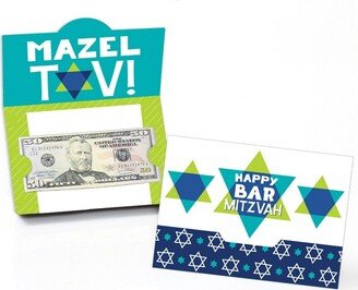 Big Dot of Happiness Blue Bar Mitzvah - Boy Party Money and Gift Card Holders - Set of 8