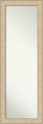 Non-Beveled Full Length On The Door Mirror - Classic Honey Frame - Classic Honey Silver - Outer Size: 18 x 52 in