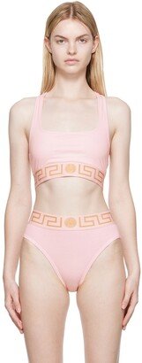 Pink Greca Border Bra-AC