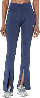 Essentials Trefoil Flared Pants (Night Indigo) Women's Clothing