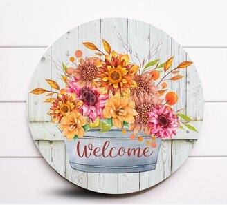 Wreath Sign, Fall Rustic Floral Wreath Distressed Farmhouse Sign Sugar Pepper Designs Signs For Wreaths Door Decor