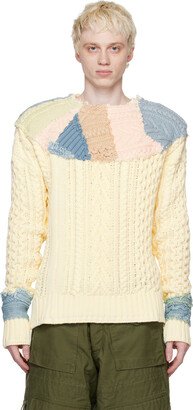 Beige Stitchwork Fair Isle Sweater