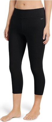 Women's Cotton Stretch Capri Legging 3X Black