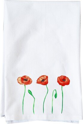Cotton Flour Sack Towel | Poppies| Fun Gifts Under 10