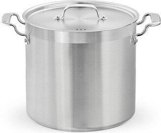 Stainless Steel Cookware Stock Pot - 24 Quart, Heavy Duty Induction Pot, Soup Pot With Stainless Steel