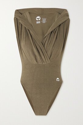 Grace Hooded Stretch-terry Bodysuit - Beige