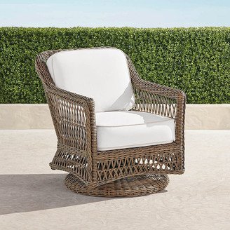 Hampton Swivel Lounge Chair in Driftwood Finish