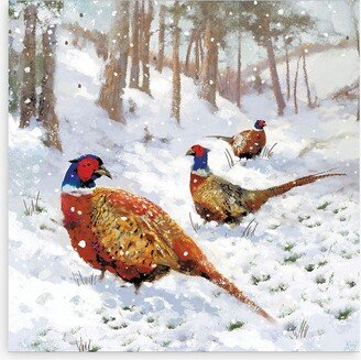 Woodmansterne Pheasant Festive Stroll Christmas Card