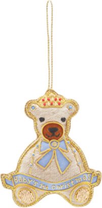 Tinker Tailor Champagne Baby's First Christmas Teddy Bear Decoration