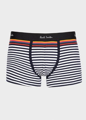 Black and White Stripe Low-Rise Boxer Briefs