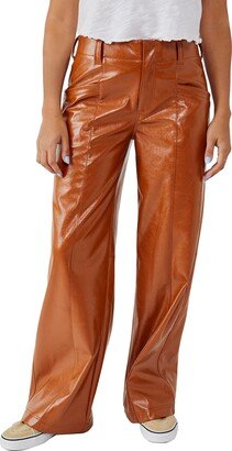 Star Crossed Lovers Patent Leather Straight Leg Pants