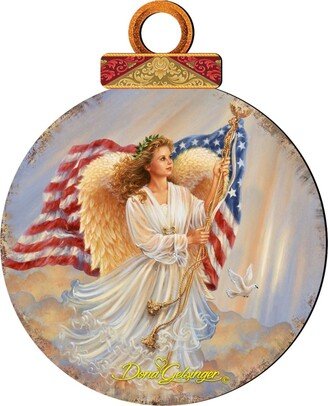 by Dona Gelsinger American Angel Ornament, Set of 2