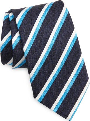 EDWARD ARMAH Repp Stripe Silk Tie