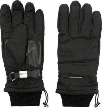 Logo-Plaque Padded Gloves