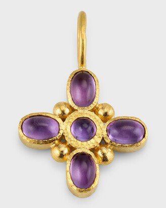 19K Amethyst Clover Pendant