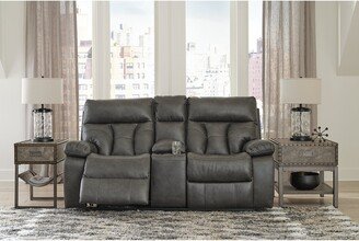 Willamen Quarry Double Reclining Loveseat with Console and Power - 76W x 39D x 42H