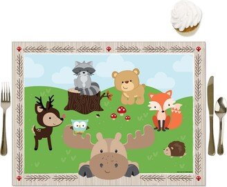 Big Dot Of Happiness Woodland Creatures - Party Table Decorations - Party Placemats - 16 Ct