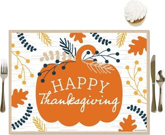 Big Dot Of Happiness Happy Thanksgiving - Party Table Decorations - Fall Party Placemats - 16 Ct