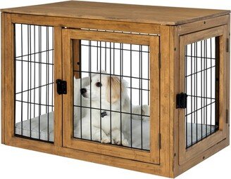 Pet Adobe Furniture-Style Dog Crate, Natural