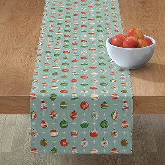 Table Runners: Adorn Vintage Mid Century Christmas Ornaments Table Runner, 90X16, Multicolor