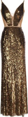 Amara sequin-embellished sleeveless gown-AA