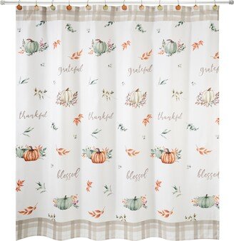 Grateful Patch Harvest Printed Shower Curtain, 72