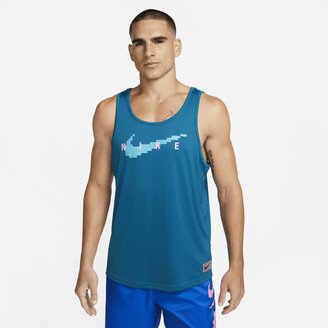 Men's Swim Tank Top in Blue