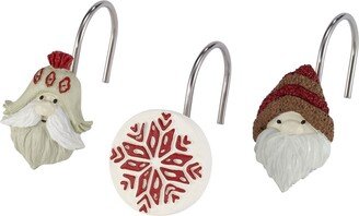 Christmas Gnomes Holiday 12-Pc. Shower Curtain Hooks