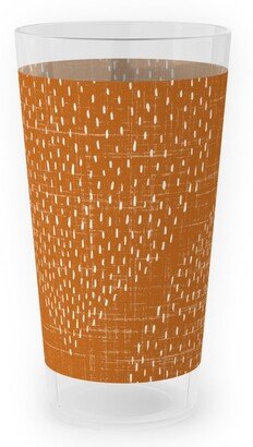 Outdoor Pint Glasses: Minimalist Ogee - Burnt Orange Outdoor Pint Glass, Orange