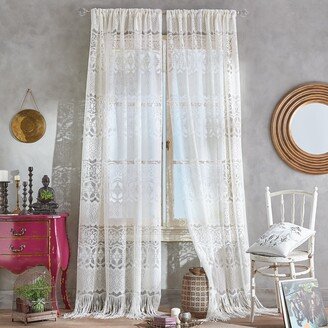 CHF Industries Boho Lace Sheer Poletop Single Curtain Panel