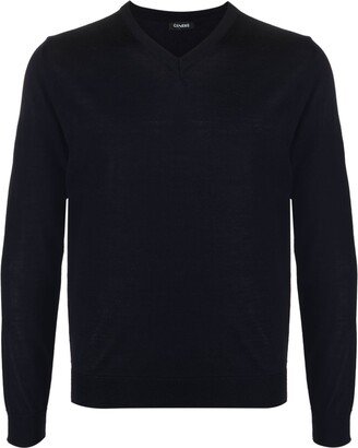 V-neck merino wool jumper-AK