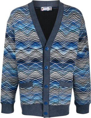 Zigzag V-neck cardigan