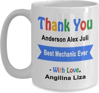 Personalized Mechanic Mug, Gifts, Custom Gift For Mechanic, Thank You Gift, Appreciation Birthday