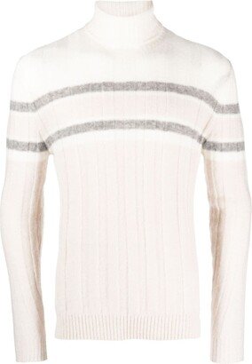 Stripe-Detail Roll-Neck Sweatshirt