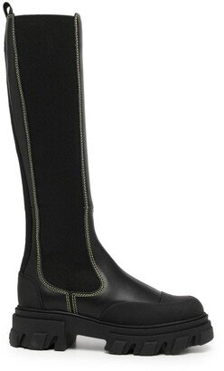 knee-high Chelsea boots-AA