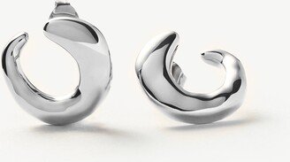 Molten Open Stud Earrings | Sterling Silver