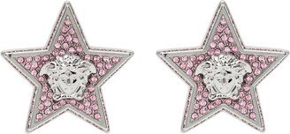 Silver & Pink Star Earrings