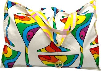 Julia Clancey Rainbow Martini & Jc Limone Medallion Tote Bag