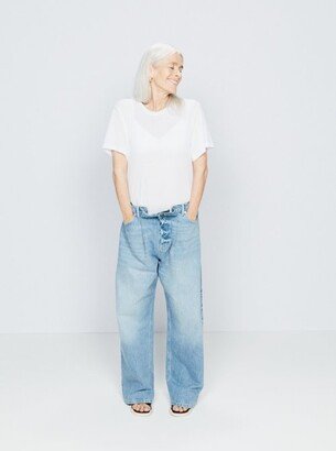 Fold Organic-cotton Dad Baggy Boyfriend Jeans-AE