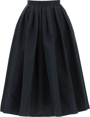 Slip Pocket Flared Midi Skirt