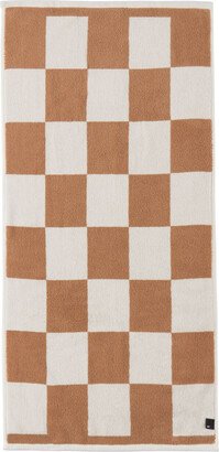 Brown & White Check Hand Towel