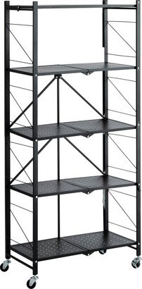 Dunelm 5 Tier Folding Shelves Black