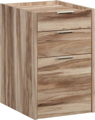 Bergen Circle Mobile Pedestal File Cabinet Kiln Acacia