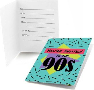Big Dot of Happiness 90's Throwback - Fill In 1990s Party Invitations (8 count)