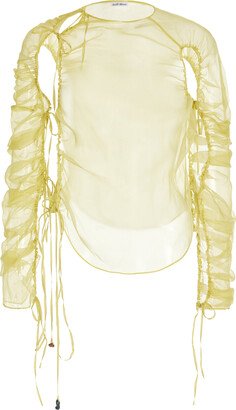 LUCILLE THIEVRE Renaissance Asymmetric Silk Mousseline Blouse