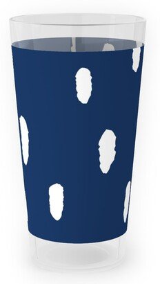 Outdoor Pint Glasses: Confetti Dot - Night Outdoor Pint Glass, Blue