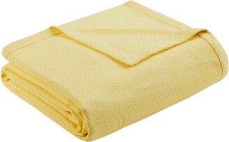 Gracie Mills Liquid Cotton Blanket, Yellow - Twin