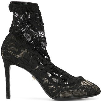 Stretch Lace Boots