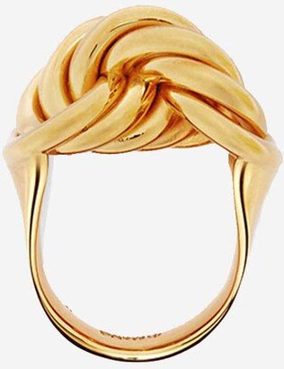 Brass Ring With Braided Detail